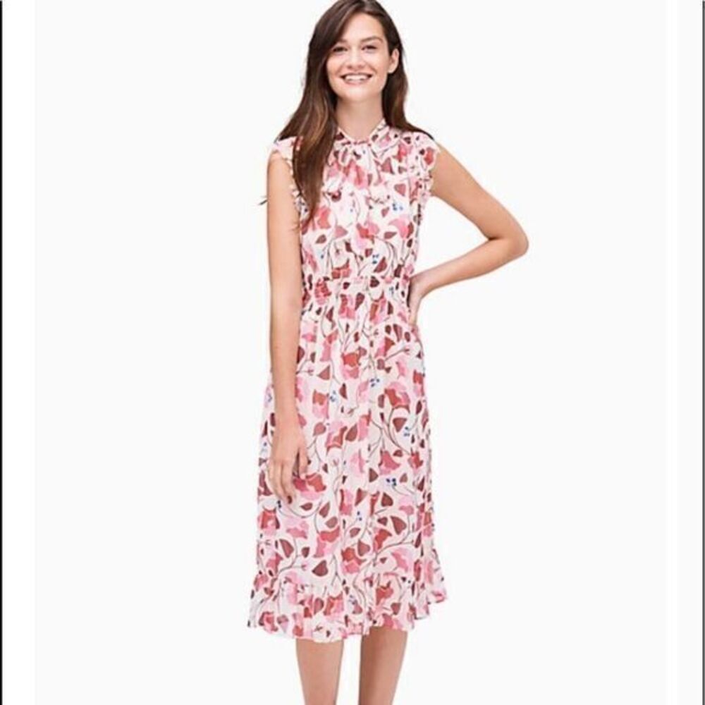 Kate spade nouveau bloom smocked dress NWT size S